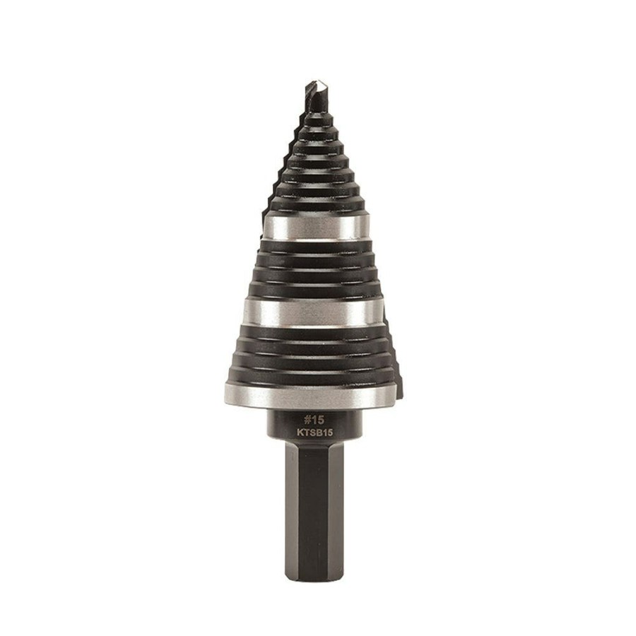 Accessories Klein Tools | Klein Step Drill Bit #15 Double Fluted 7/8 To 1-3/8-Inch Ktsb15