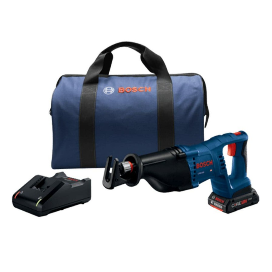 Power Tools Bosch Power Tools | Bosch Core 18V 1-1/8" Stroke Reciprocating Saw 4.0Ah Kit Crs180-B15