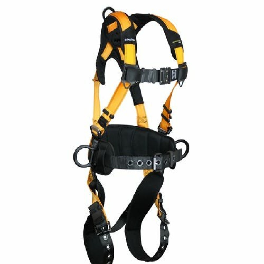 Safety & Work Wear FallTech | Falltech Journeyman Flex 3D Construction Belted Aluminum Full Body Harness, Tongue Buckle Leg Adjustment 7035B