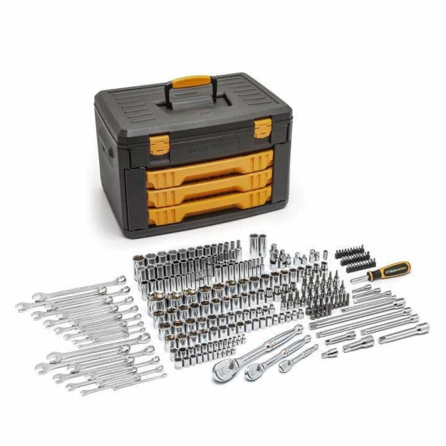 Hand Tools Gearwrench Tools | Gearwrench 243 Pc. 6 Point Mechanics Tool Set In 3 Drawer Storage Box 80966