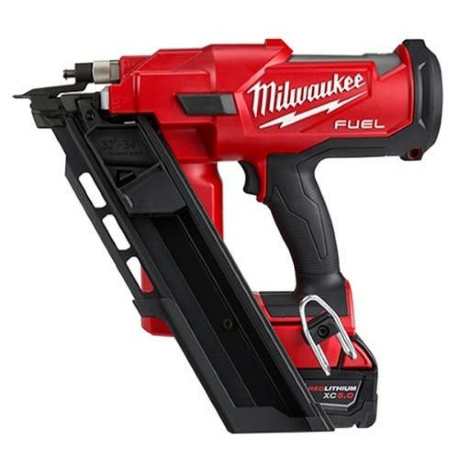 Power Tools Milwaukee Tools | Milwaukee M18 Fuel Framing Nailer 30 Degree (5.0Ah) Kit 2745-21