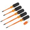 Hand Tools Klein Tools | Klein 6-Piece Slim-Tip 1000V Insulated Screwdriver Set 33736Ins