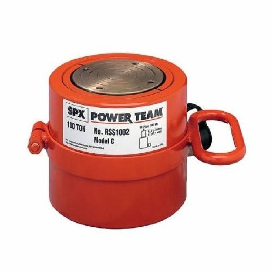 Power Tools Power Team SPX | Power Team 100 Ton Hydraulic 2-1/4" Single Acting Cylinder Spring Return Shorty Rss1002