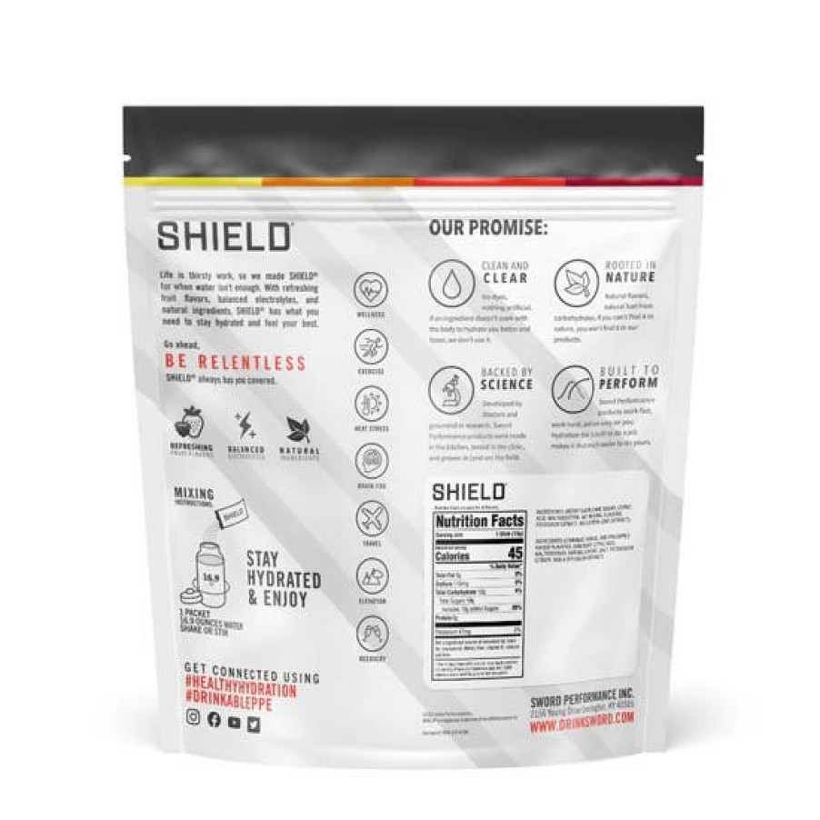 Safety & Work Wear Shield Hydration | Shield Electrolyte Hydration Powder Mixes Single Serve Box Of 100 Berry 02-01-01-100-Br