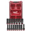 Accessories Milwaukee Tools | Milwaukee 16Pc. Shockwave Impact Duty 1/2" Drive Metric Packout Deep Socket Set 49-66-6803