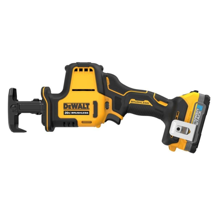 Power Tools DeWalt | Dewalt 20V Max One Handed Reciprocating Saw With Powerstack Battery Dcs369E1