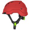 Safety & Work Wear Lift Safety | Lift Radix Vented Safety Helmet - Red Hrx-22Rc2