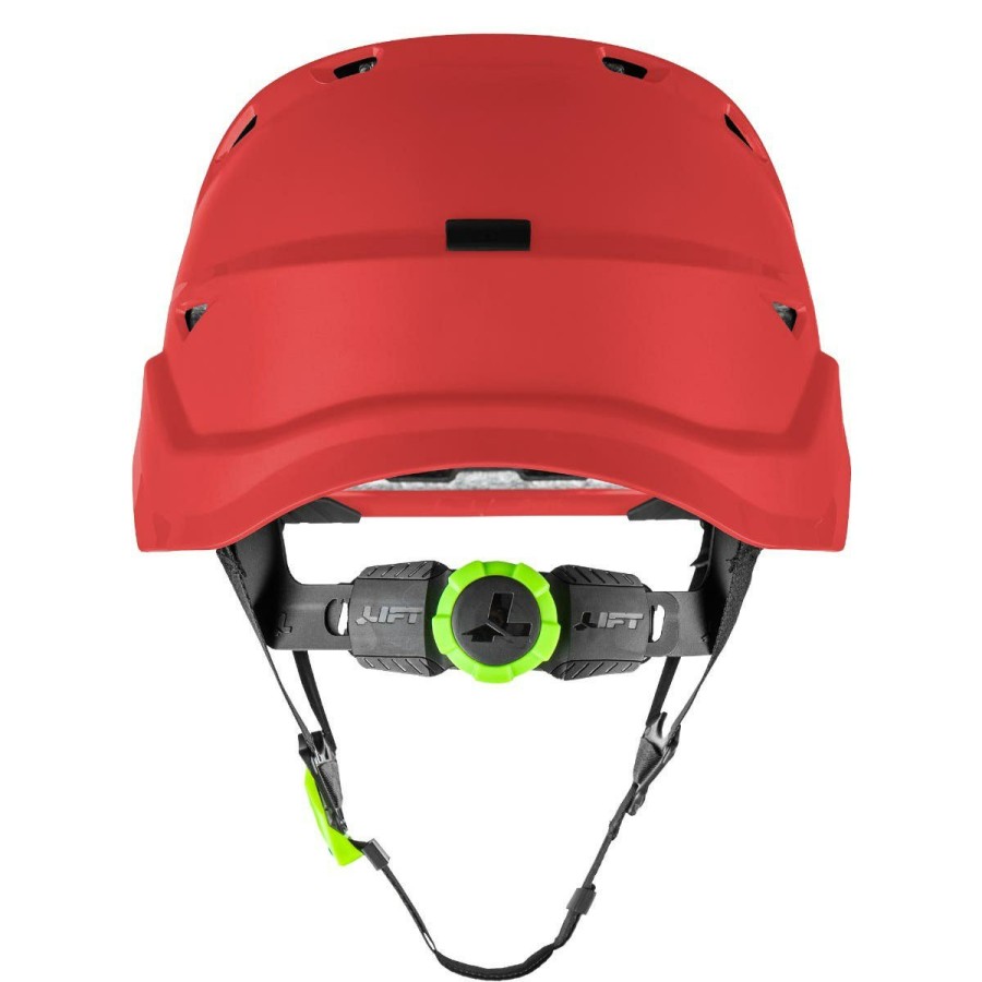 Safety & Work Wear Lift Safety | Lift Radix Vented Safety Helmet - Red Hrx-22Rc2