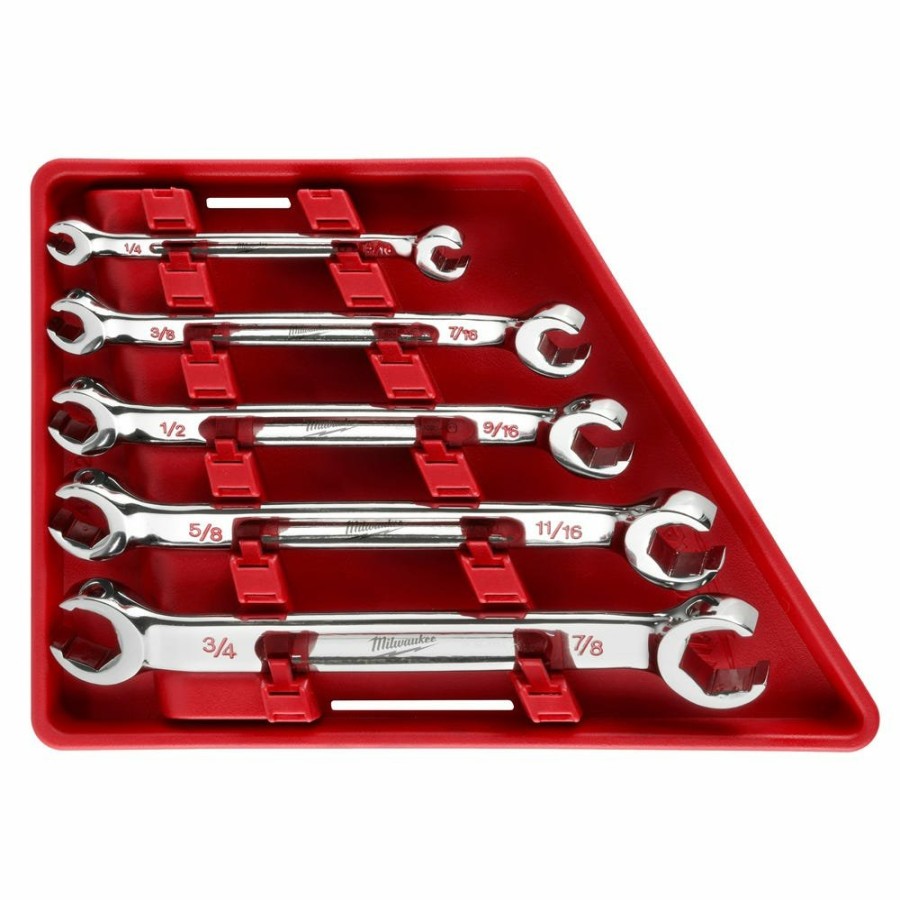 Hand Tools Milwaukee Tools | Milwaukee 5Pc Double End Flare Nut Wrench Set - Sae 48-22-9470