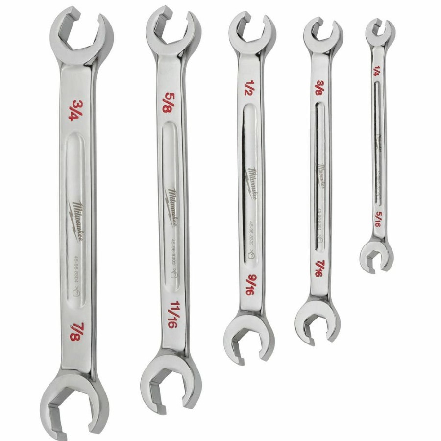 Hand Tools Milwaukee Tools | Milwaukee 5Pc Double End Flare Nut Wrench Set - Sae 48-22-9470