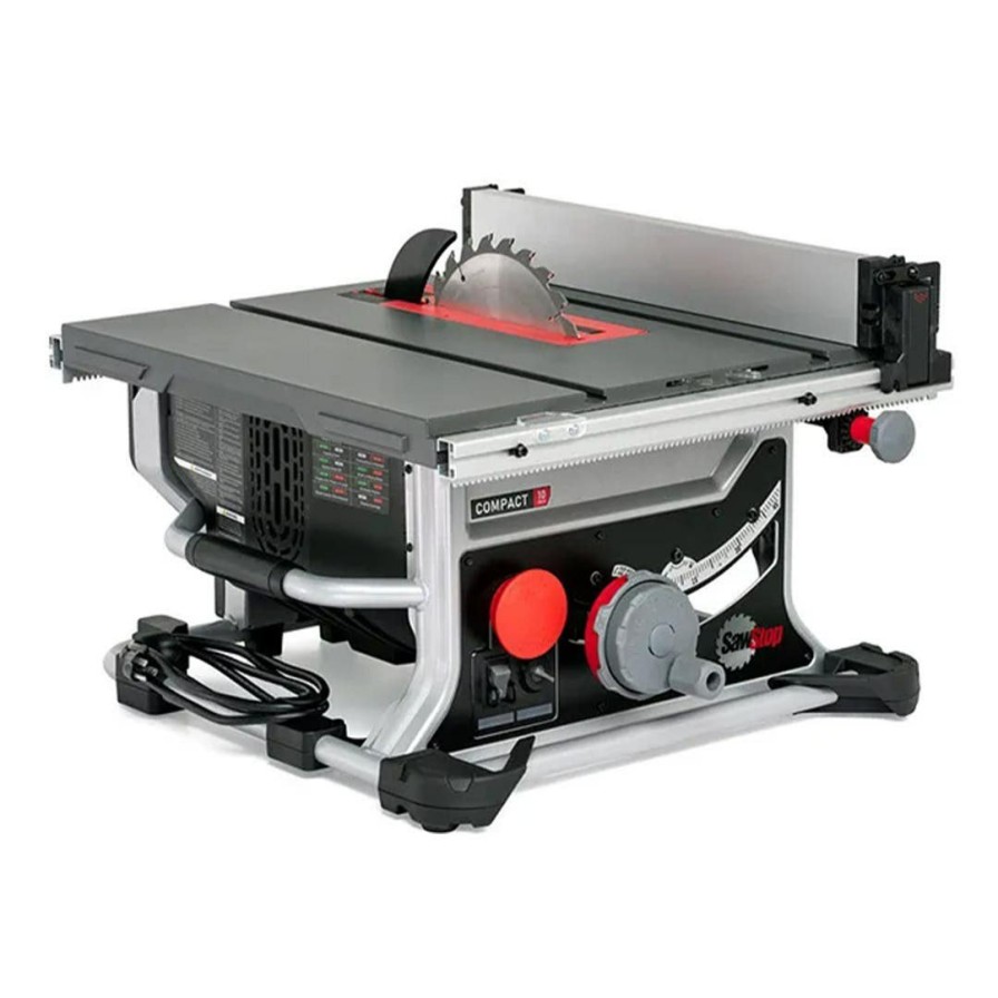 Power Tools SawStop Table Saws | Sawstop Table Saw 10" Compact With Safety Brake Cts-120A60