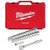 Hand Tools Milwaukee Tools | Milwaukee 29Pc 3/8" Drive Metric & Sae Ratchet And Socket Set W/ Four Flat Sides 48-22-9088