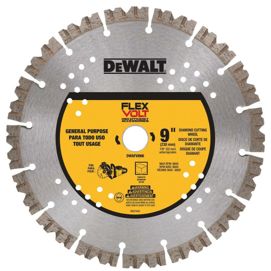 Accessories DeWalt | Dewalt 9" Flexvolt Diamond Cutting Wheel Dwafv8900