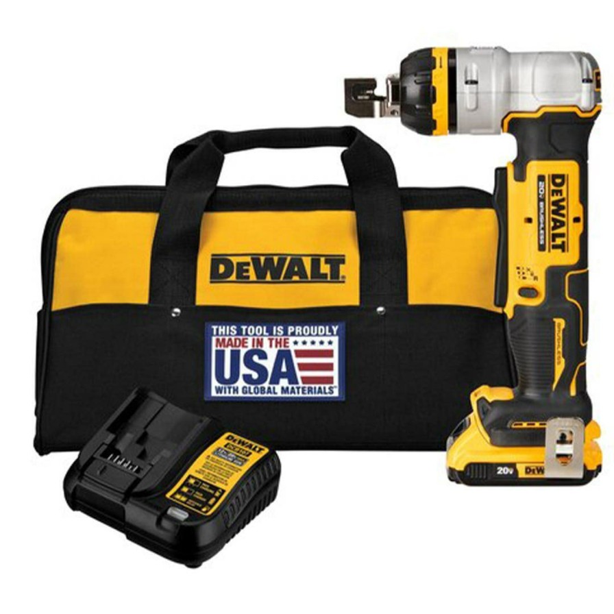 Power Tools DeWalt | Dewalt 20V Max Xr Brushless Cordless Wire Mesh Cable Tray Cutter 2Ah Kit Dce158D1