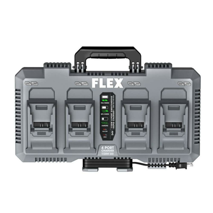 Power Tools FLEX | Flex 24V 4-Port Simultaneous Rapid Charger (280W Each) Fx0451-Z