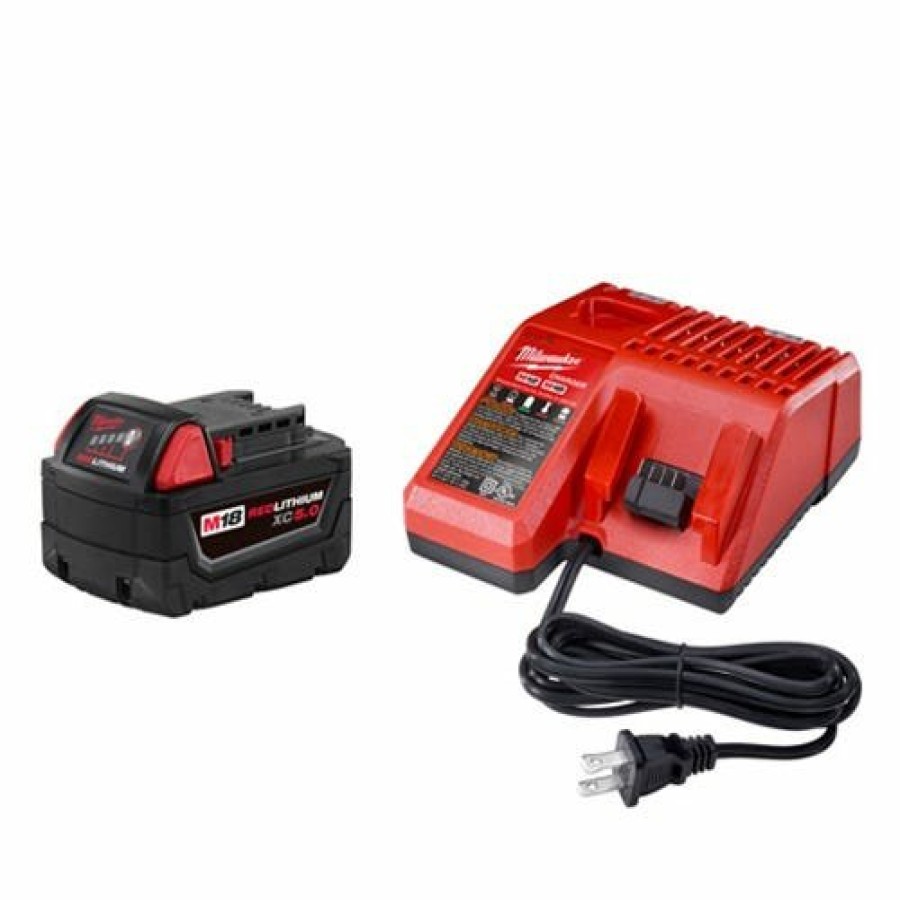 Power Tools Milwaukee Tools | Milwaukee 5.0 Ah M18 Starter Kit 48-59-1850