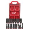 Accessories Milwaukee Tools | Milwaukee 17Pc. Shockwave Impact Duty 3/8" Drive Sae Packout Deep Socket Set 49-66-6800