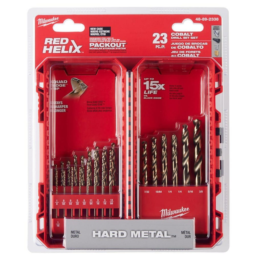 Accessories Milwaukee Tools | Milwaukee Red Helix Cobalt Drill Bit Set - 23Pc 48-89-2338