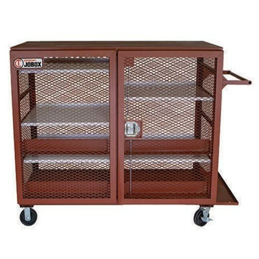 Hardware & Jobsite Supplies Jobox Storage & Safety | Jobox 65 Mesh Cabinet Mobile Jobsite Storage 1-400990