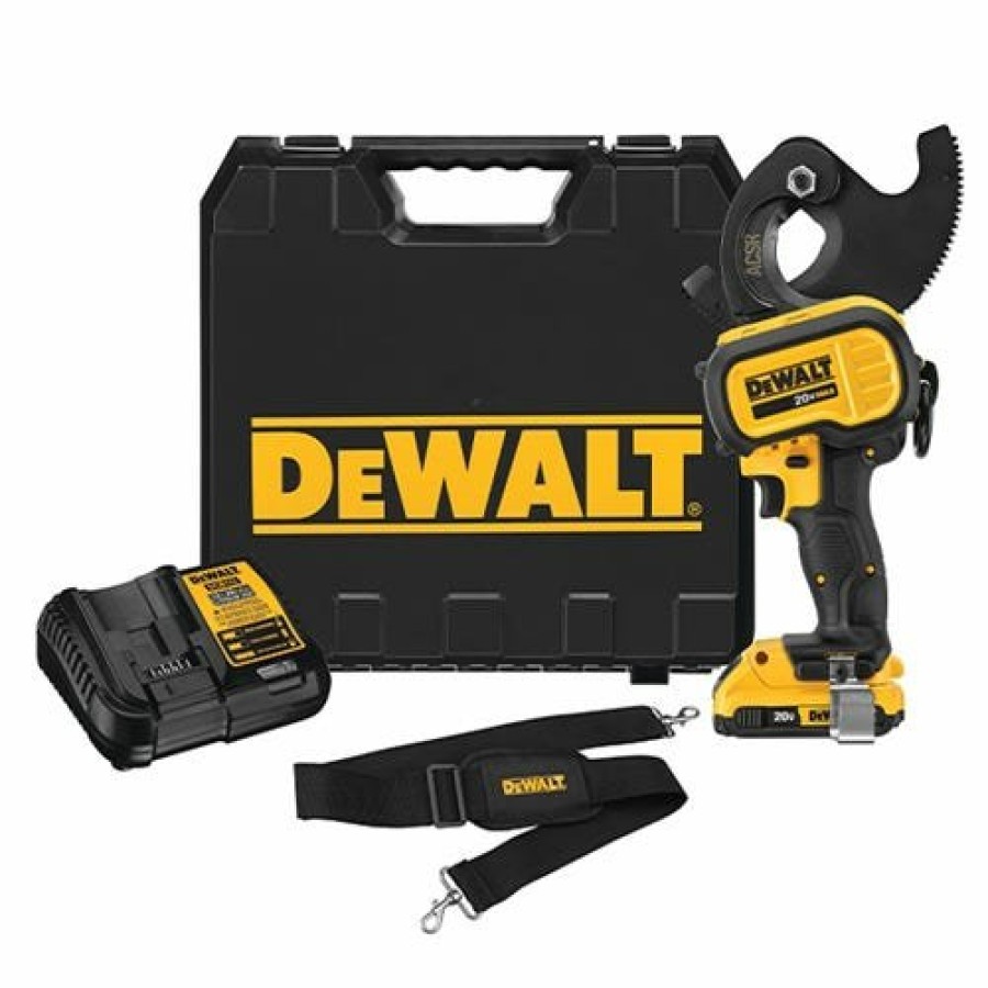 Power Tools DeWalt | Dewalt 20V Max Cordless Acsr Cable Cutting Tool Kit Dce155D1