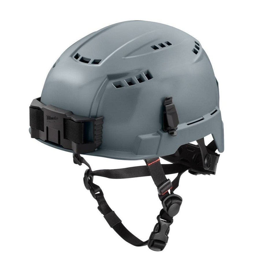 Safety & Work Wear Milwaukee Tools | Milwaukee Gray Vented Helmet With Bolt - Class C 48-73-1334