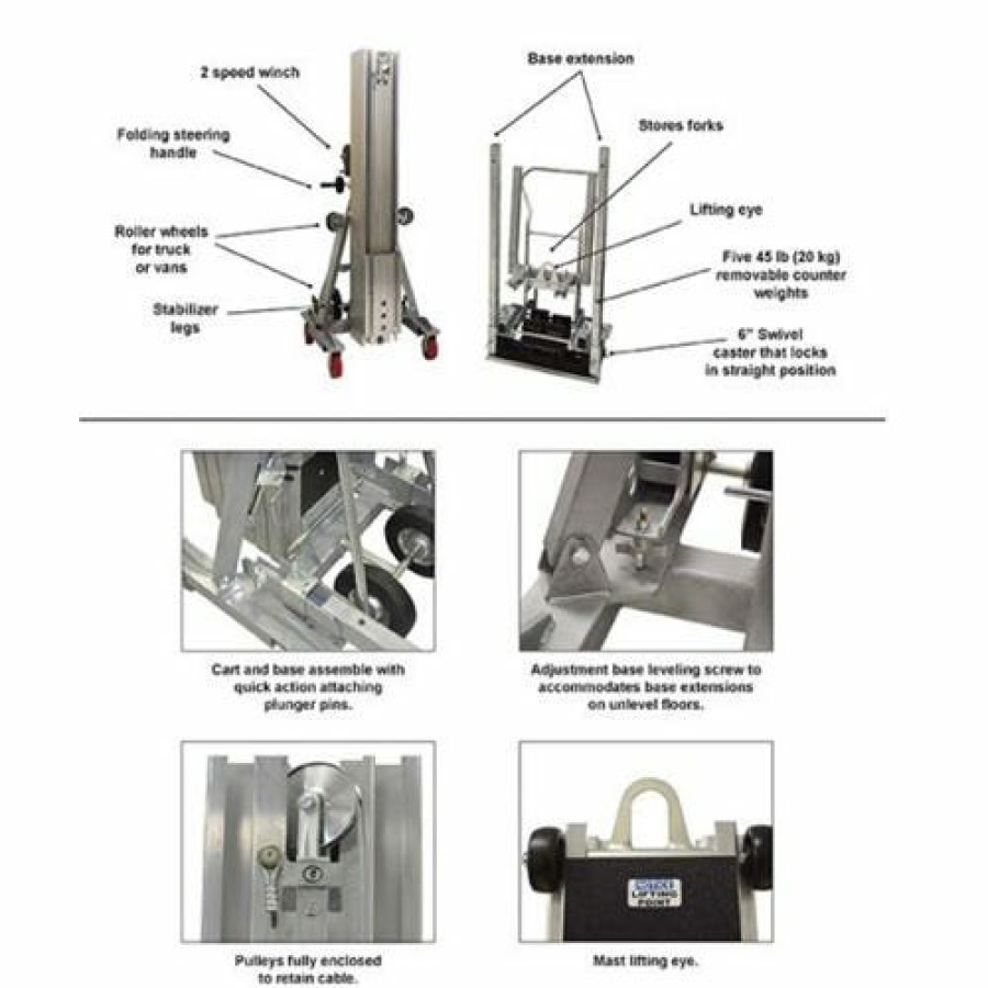 Hardware & Jobsite Supplies Sumner | Sumner 2520 20' Counter Weight Material Lift 800 Lb 786512