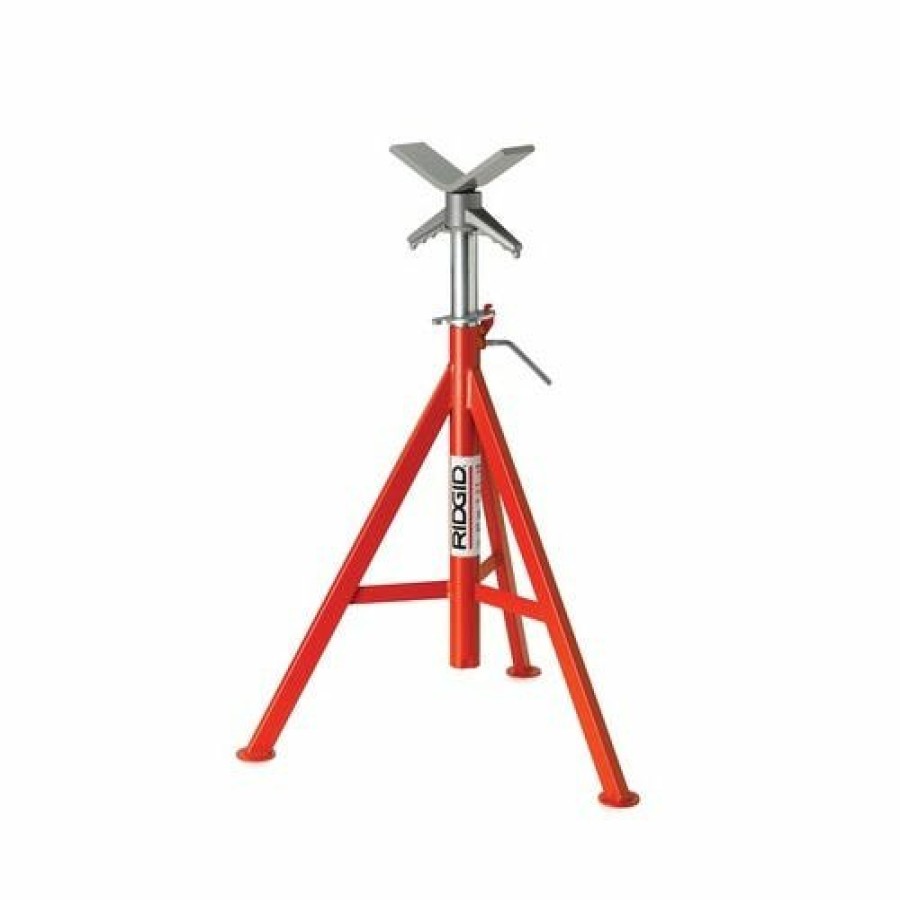 Hardware & Jobsite Supplies RIDGID Tools | Ridgid Vj-99 V-Head High Pipe Stand 56662