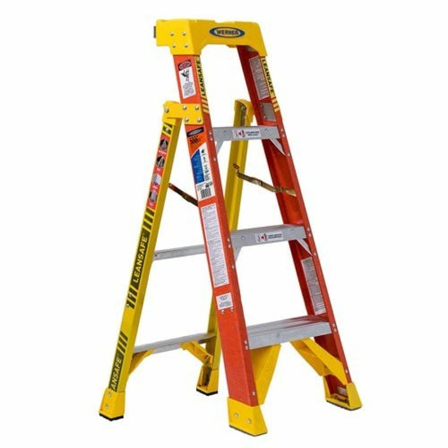 Hardware & Jobsite Supplies Werner | Werner 4' Leansafe Type Ia Fiberglass Leaning Ladder L6204