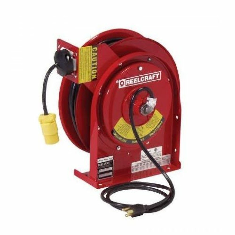 Hardware & Jobsite Supplies Reelcraft | Reelcraft 12/3 45' Single Receptacle Power Cord Reel L 4545 123 3