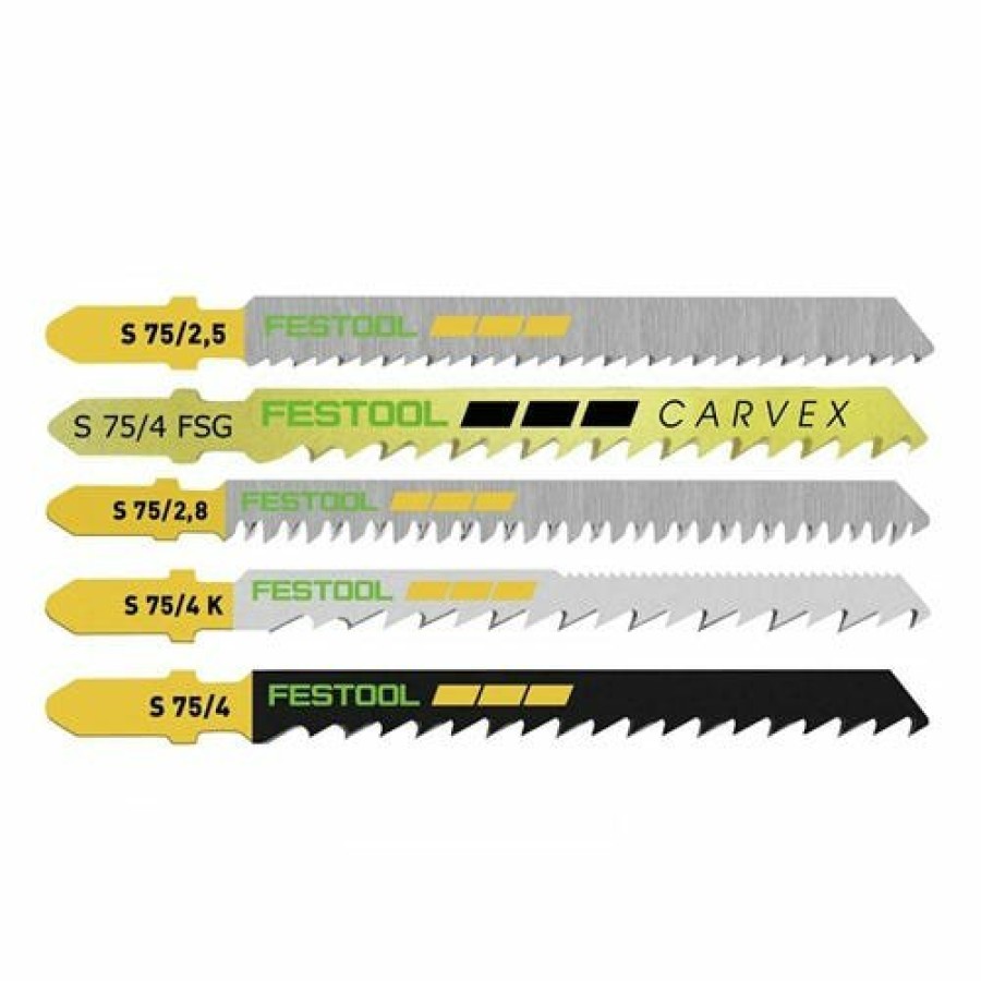 Accessories Festool | Festool Jigsaw Blade Assortment For Wood Cutting (25 Pack) 204275