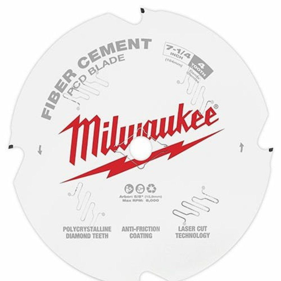 Accessories Milwaukee Tools | Milwaukee 7-1/4" Pcd/Fiber Cement Circular Saw Blade 48-40-7000