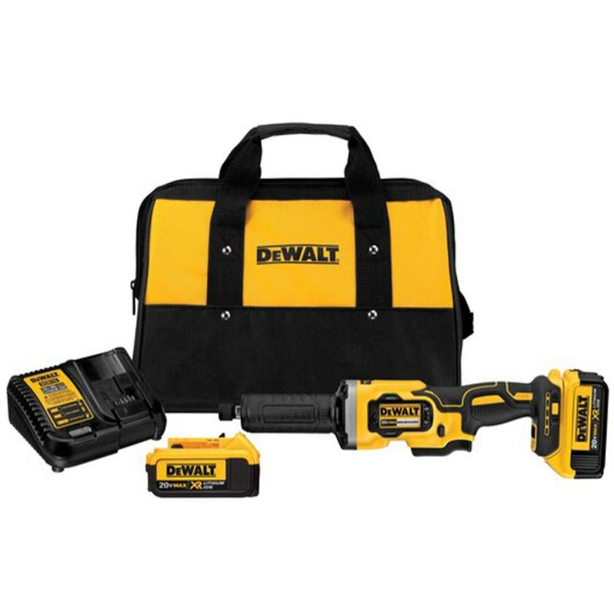 Power Tools DeWalt | Dewalt 20V Max Brushless 1-1/2" Variable Speed Cordless Die Grinder 4Ah Kit Dcg426M2