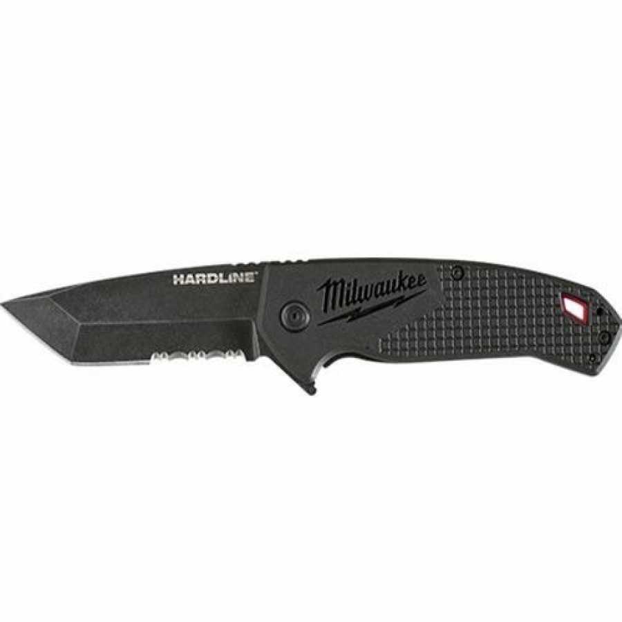 Hand Tools Milwaukee Tools | Milwaukee 3" Hardline Serrated Blade Pocket Knife Black 48-22-1998