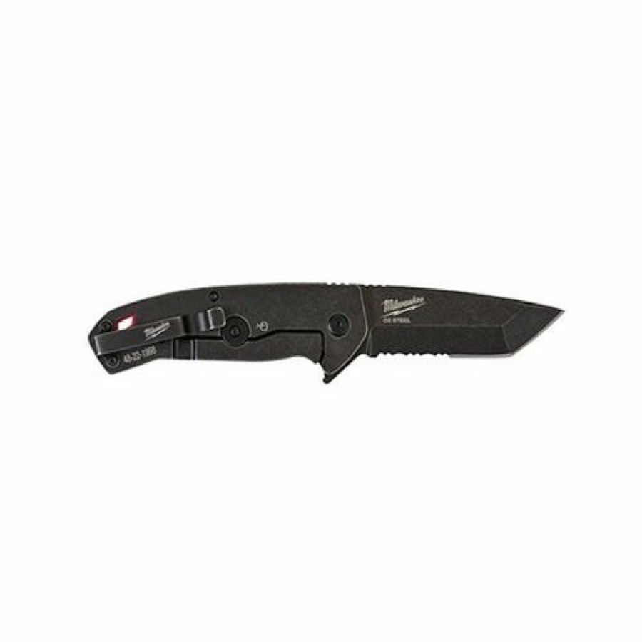 Hand Tools Milwaukee Tools | Milwaukee 3" Hardline Serrated Blade Pocket Knife Black 48-22-1998