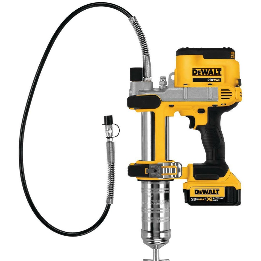 Power Tools DeWalt | Dewalt 20V Max Cordless Lithium-Ion Grease Gun Kit Dcgg571M1