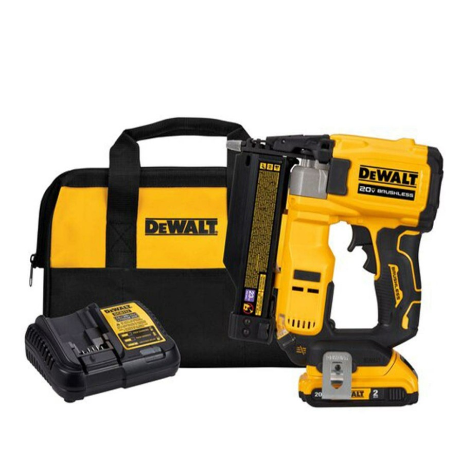 Power Tools DeWalt | Dewalt Atomic Compact Series 20V Max Brushless Cordless 23 Gauge Pin Nailer Kit Dcn623D1