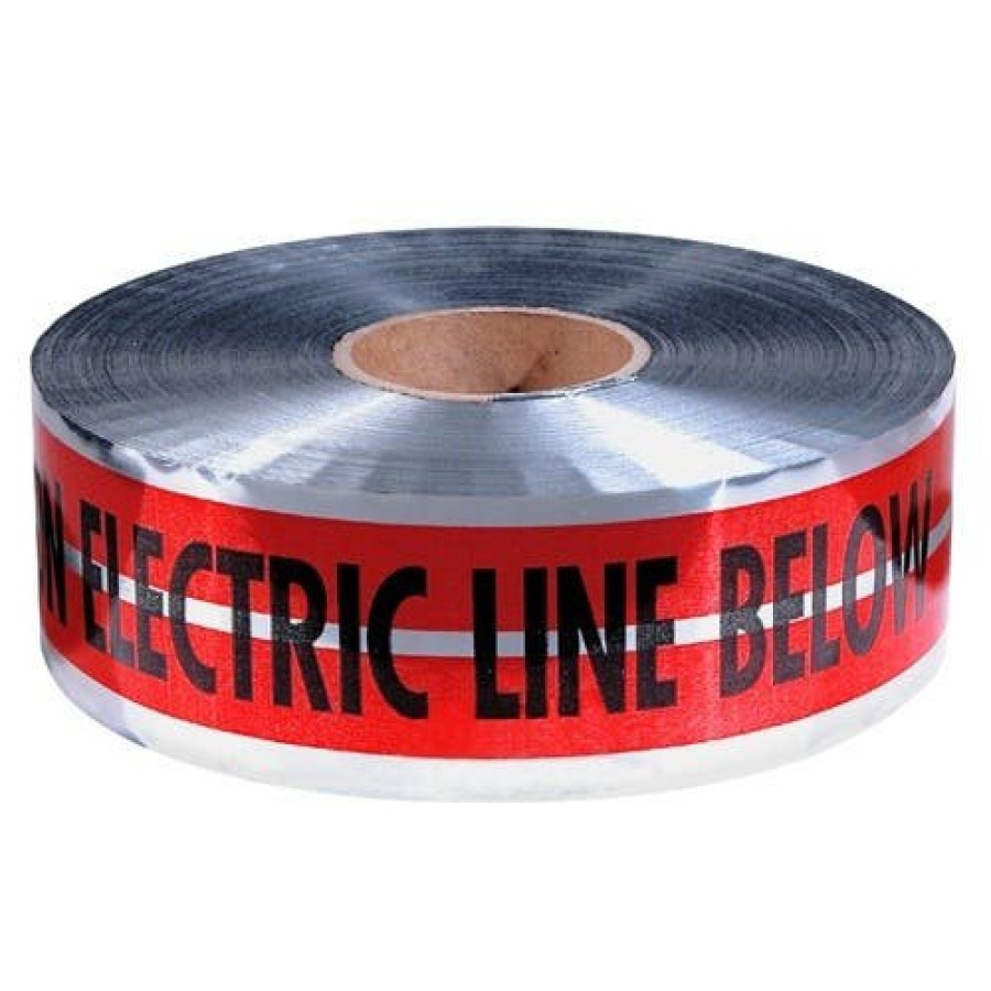 Safety & Work Wear Empire Level | Empire Red Detectable Warning Tape Incaution Electric Line Belowin 3" X 1000' 31-107