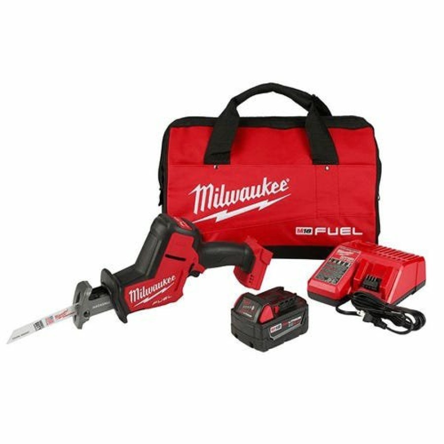 Power Tools Milwaukee Tools | Milwaukee M18 Fuel Hackzall Reciprocating Saw Xc5.0 Kit 2719-21