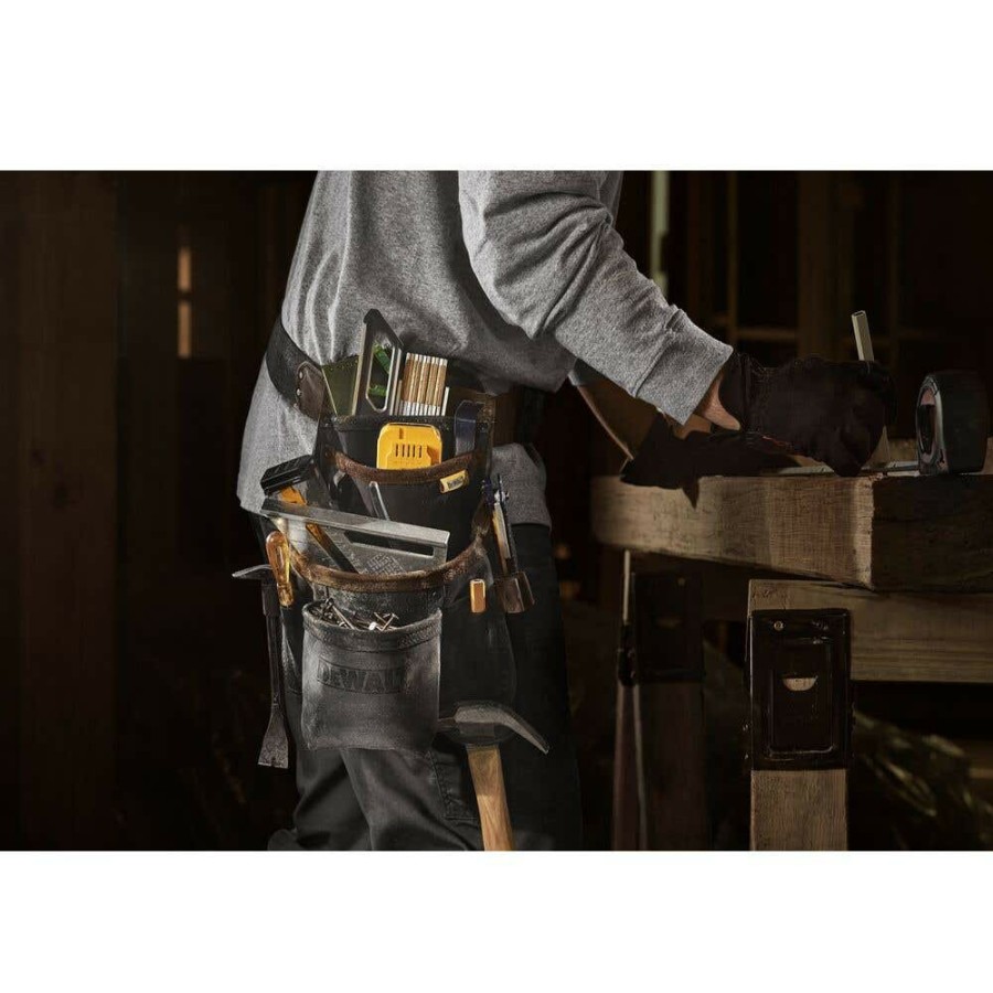 Safety & Work Wear DeWalt | Dewalt Leather Pouch W/ Belt Dwst550115