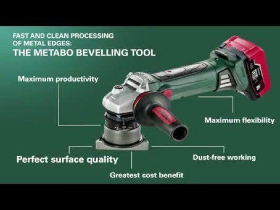 Power Tools Metabo Tools | Metabo Cordless 18V 1/8" Chamfer/Radius Tool 5.5Ah Kit 601754750