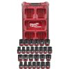 Accessories Milwaukee Tools | Milwaukee 27Pc. Shockwave Impact Duty 1/2" Drive Metric & Sae Packout Standard Socket Set 49-66-6804