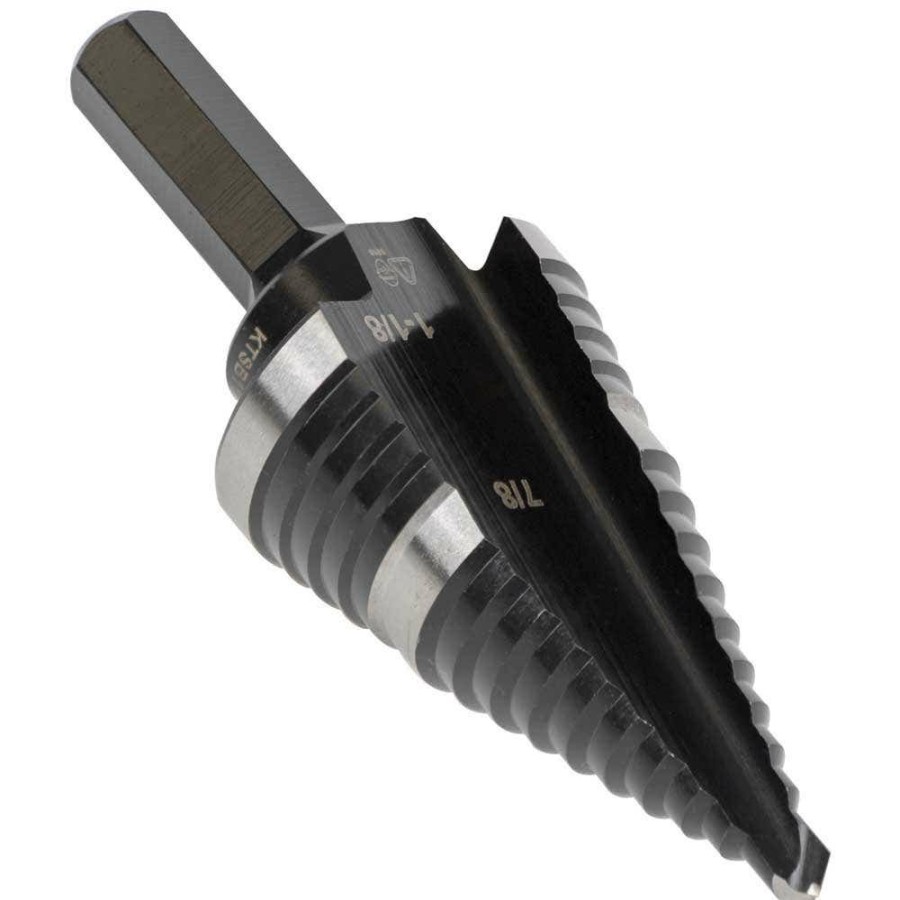 Accessories Klein Tools | Klein Step Drill Bit #11 Double-Fluted 7/8 To 1-1/8-Inch Ktsb11