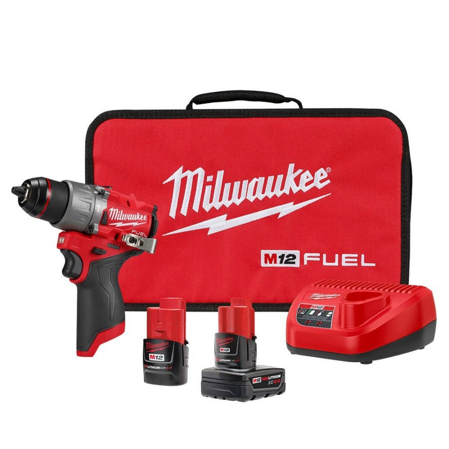 Power Tools Milwaukee Tools | Milwaukee M12 Fuel 1/2" Hammer Drill/Driver Kit 3404-22