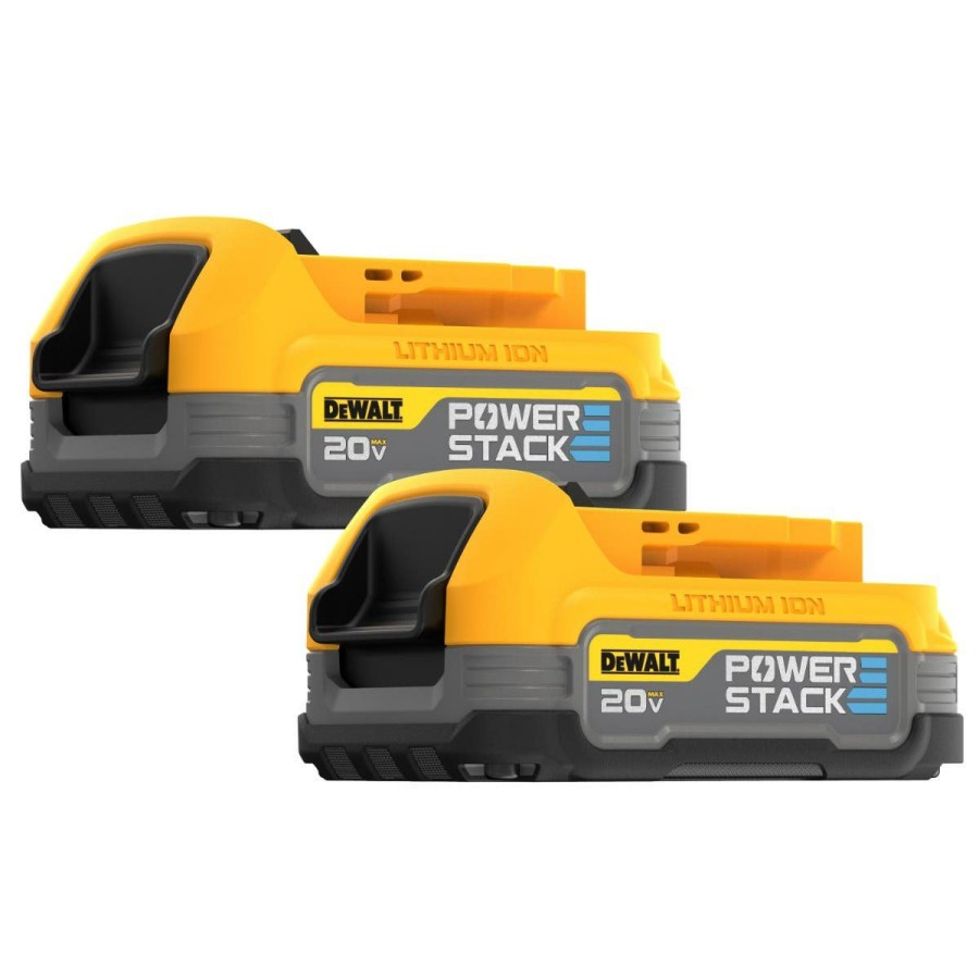 Power Tools DeWalt | Dewalt 20V Powerstack 1.7Ah Compact Battery (2 Pack) Dcbp034-2