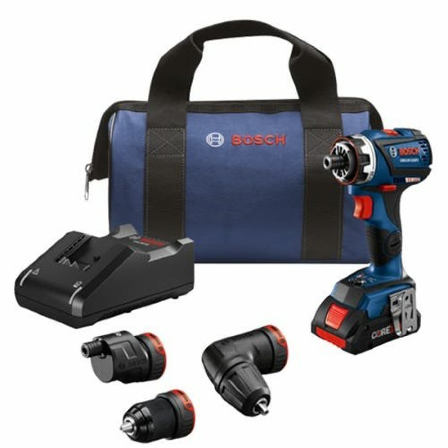 Power Tools Bosch Power Tools | Bosch 18V Ec Brushless Flexiclick 5-In-1 Drill/Driver (4.0Ah) Kit Gsr18V-535Fcb15