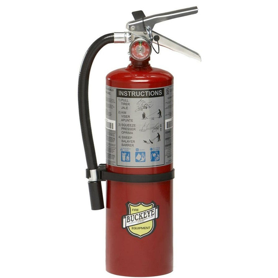 Safety & Work Wear BucWholesalee Fire Equipment | Buckeye 5 Lb Abc Dry Chemical Fire Extinguisher W/ Wall Hook 10914