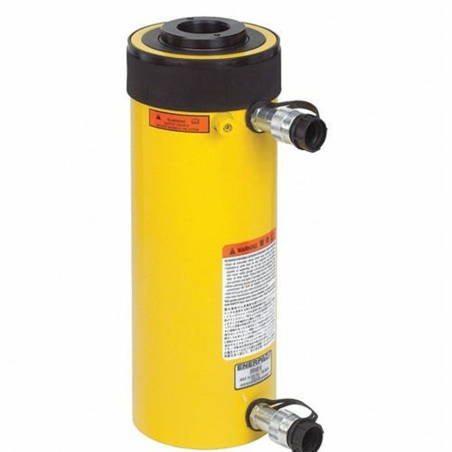 Power Tools Enerpac | Enerpac 60 Ton Hydraulic 6.50" Stroke Double-Acting Hollow Plunger Cylinder Rrh606