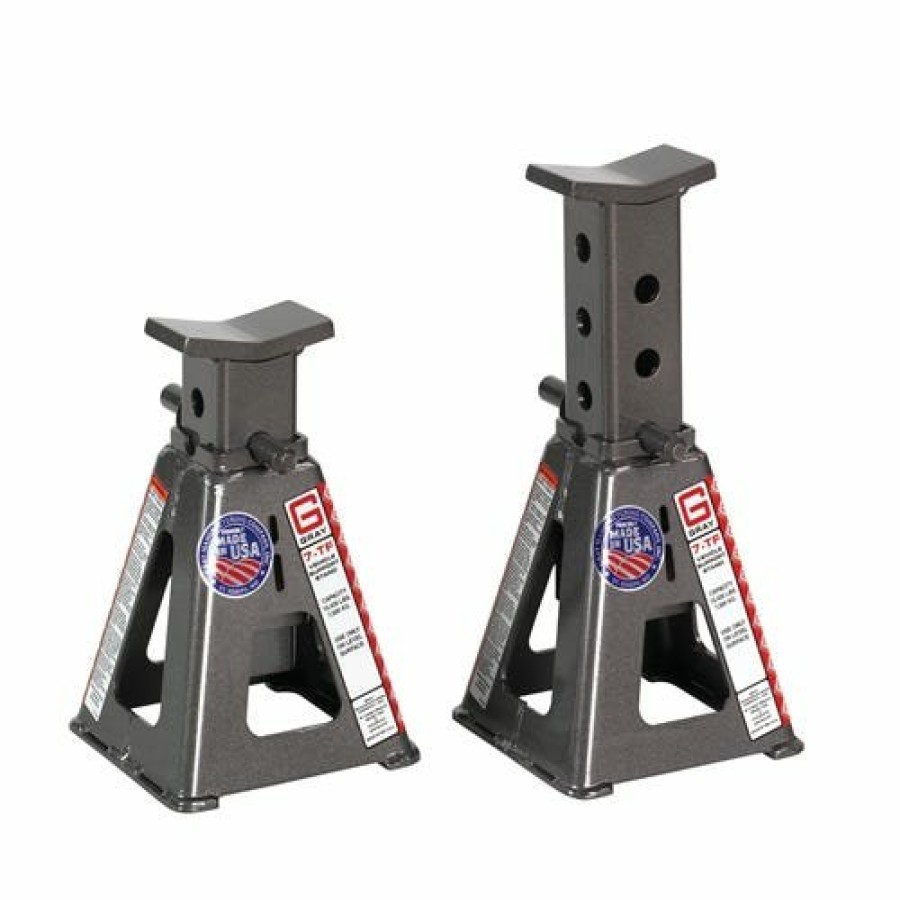 Hardware & Jobsite Supplies Gray Jacks | Gray 7 Ton Vehicle Support Jack Stand (9.5-16") 7-Tf