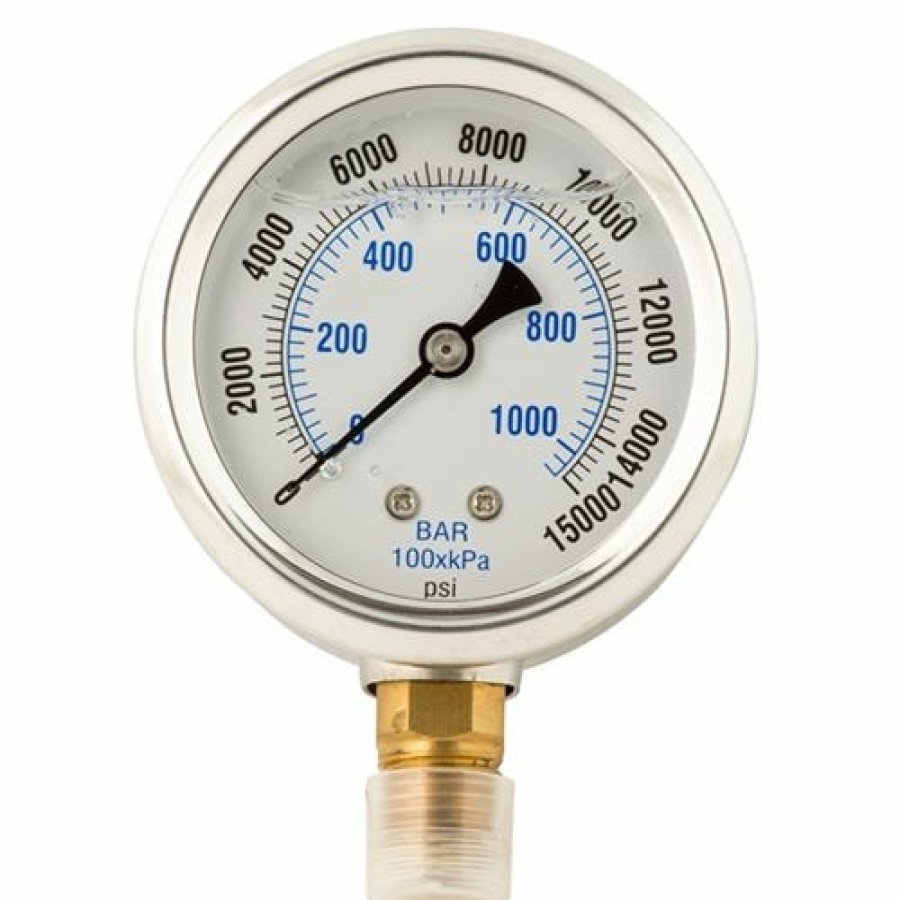 Accessories BVA Hydraulics | Bva 2-1/2" Face Diameter Liquid Gauge 1/4" Nptf Gw2514